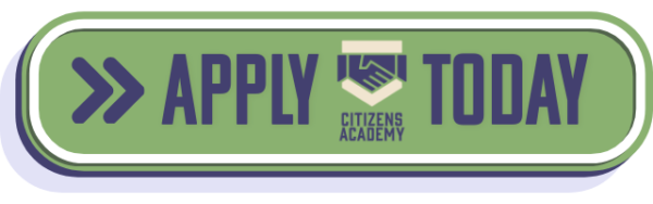 Button: Click here to apply for Citizens Academy